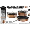Gotham Steel Stackmaster Aluminum Fry Pan Set Copper