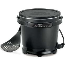 Gran Pappy Black Cast Aluminum 150W 120V Deep Fryer 6-Cups Capacity