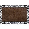 GrassWorx Clean Machine 24 in. W X 36 in. L Brown Wrought Iron Stems and Leaves Astroturf Door Mat