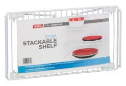 Grayline Life Organized 6 in. H x 9 in. W x 17-1/3 in. L PE Coated White Stackable Shelf