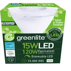Greenlite PAR38 E26 (Medium) LED Floodlight Bulb Bright White 120 Watt Equivalence 1 pk