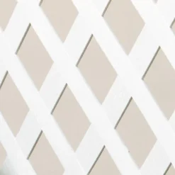 Grid Axcents 48 in. W X 8 ft. L White Plastic Lattice Panel