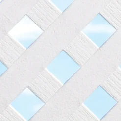 Grid Axcents 48 in. W X 8 ft. L White Plastic Privacy Lattice Panel