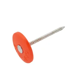 Grip-Rite 2-1/2 in. Cap Electro-Galvanized Plastic/Steel Nail Full Round