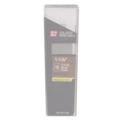 Grip-Rite 1-1/4 in. L X 18 Ga. Straight Strip Electro Galvanized Finish Nails 1000 pk