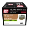 Grip-Rite 3-1/4 in. Wire Coil Framing Nails 15 deg. Ring Shank 2500 pk