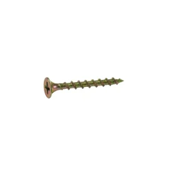 Grip-Rite No. 6 x 1-1/4 in. L Phillips Yellow Zinc Wood Screws 25 lb.