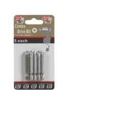 Grip-Rite Phillips/Square 2 in. L Combo Power Bit Set Steel 5 pc