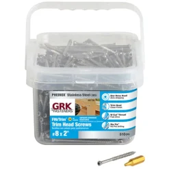 GRK Fasteners No. 8 x 2 in. L Star Trim Head Stainless Steel Construction Screws 510 pk
