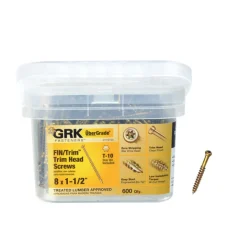 GRK Fasteners UberGrade No. 8 x 1-1/2 in. L Star Trim Head Steel Construction Screws 600 pk