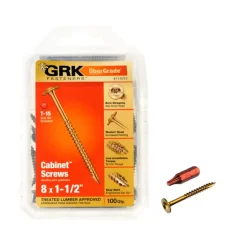 GRK Fasteners UberGrade No. 8 x 1-1/4 in. L Star Trim Head Steel Construction Screws 100 pk