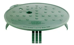 Groundtopper 10 3/4 in. W X 2 3/8 in. H Round Valve Box Lid Green