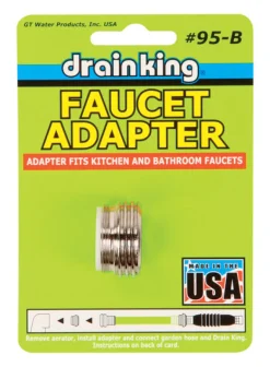 GT Water Products Drain King Brass Faucet Adapter 5/16 in. 1 pk
