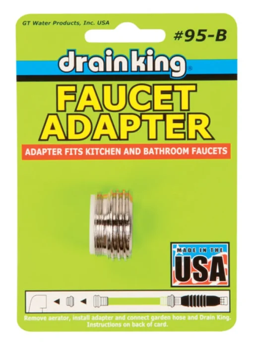 GT Water Products Drain King Brass Faucet Adapter 5/16 in. 1 pk