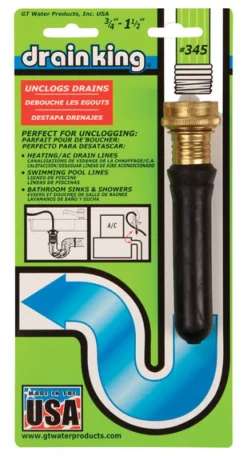 GT Water Products Drain King 0 ft. L Drain Unclogger