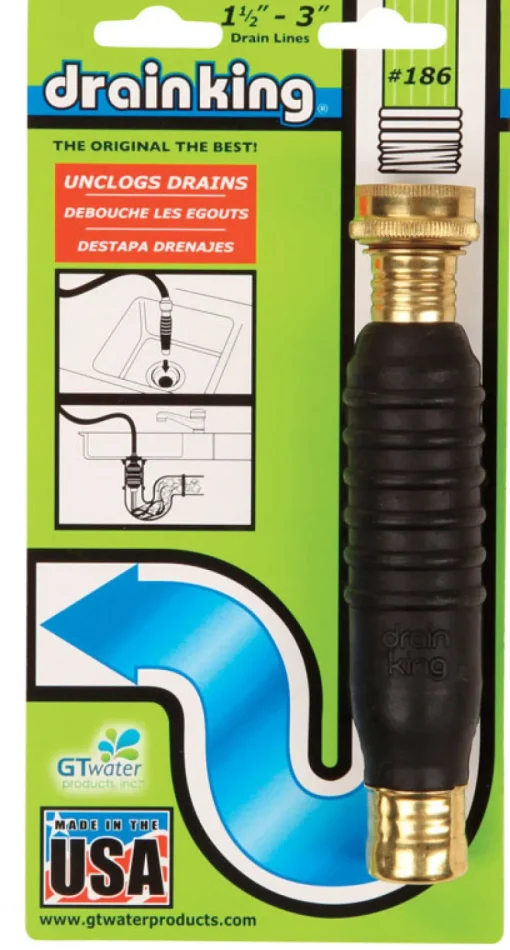 GT Water Products Drain King Manual Unclogger 1-1/2 in.