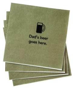 Hallmark Dads Beer Goes Here Napkins Paper 20 pk (Pack of 4)