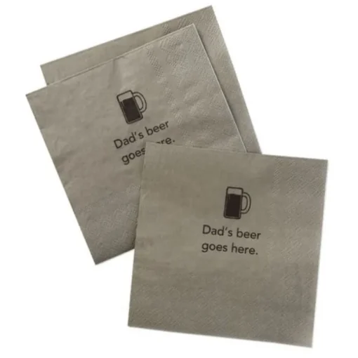 Hallmark Dads Beer Goes Here Napkins Paper 20 pk (Pack of 4)