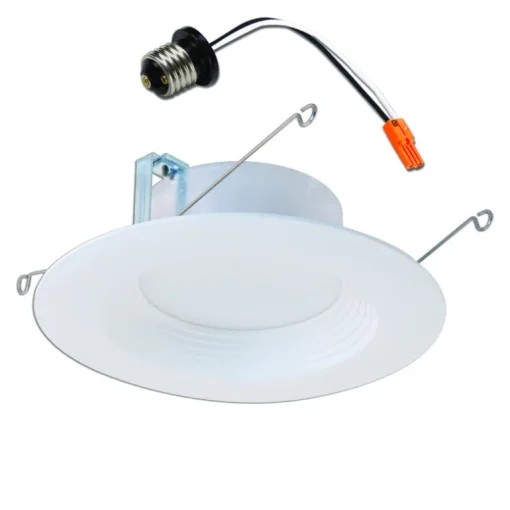 Halo White 5-6 in. W LED Retrofit Baffle Trim Kit 65 watt equivalency