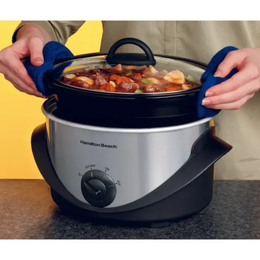 Hamilton Beach 4 qt Silver Stainless Steel Slow Cooker