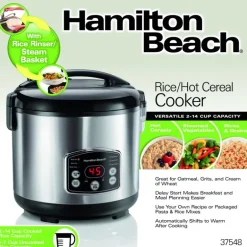 Hamilton Beach Silver 14 cups Programmable Rice Cooker