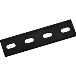 Hampton 1-1/2 in. W X 6 in. L Black Steel Mending Plate (Pack of 10)