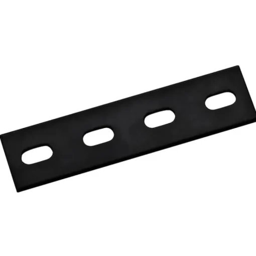 Hampton 1-1/2 in. W X 6 in. L Black Steel Mending Plate (Pack of 10)