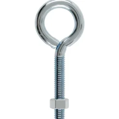 Hampton 3/8 in. x 4 in. L Zinc-Plated Steel Eyebolt Nut Included (Pack of 10)
