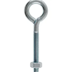 Hampton 1/4 in. x 3 in. L Zinc-Plated Steel Eyebolt Nut Included (Pack of 10)