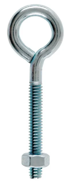 Hampton 1/4 in. x 3 in. L Zinc-Plated Steel Eyebolt Nut Included (Pack of 10)