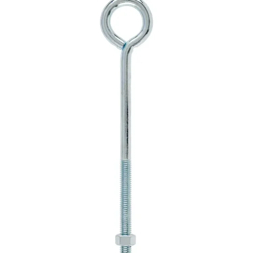 Hampton 3/8 in. x 8 in. L Zinc-Plated Steel Eyebolt Nut Included (Pack of 10)