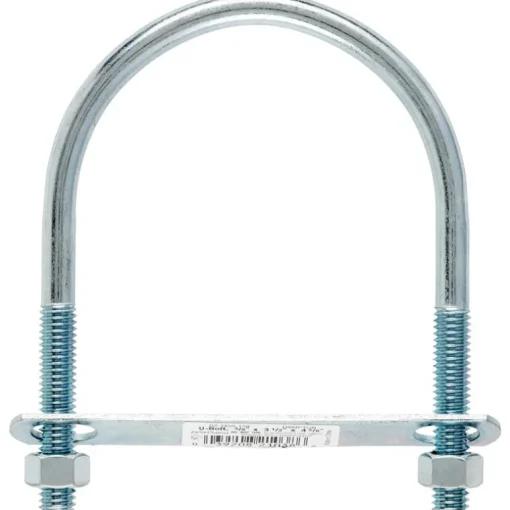Hampton 3/8 in. x 3-1/2 in. W x 4-5/8 in. L Coarse Zinc-Plated Steel U-Bolt (Pack of 10)