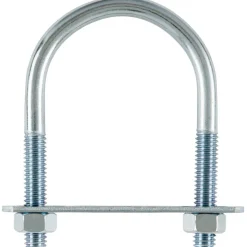 Hampton 5/16 in. x 2 in. W x 3 in. L Coarse Zinc-Plated Steel U-Bolt (Pack of 10)