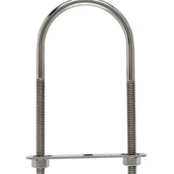 Hampton 5/16 in. x 2-1/2 in. W x 5-3/16 in. L Coarse Stainless Steel U-Bolt (Pack of 5)