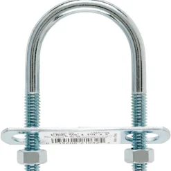 Hampton 5/16 in. x 1-3/4 in. W x 3 in. L Coarse Zinc-Plated Steel U-Bolt (Pack of 10)