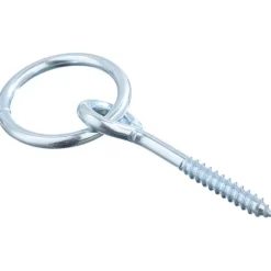 Hampton Large Zinc-Plated Silver Steel 3.625 in. L Hitching Ring W/Lag Screw 350 lb. 1 pk (Pack of 5)