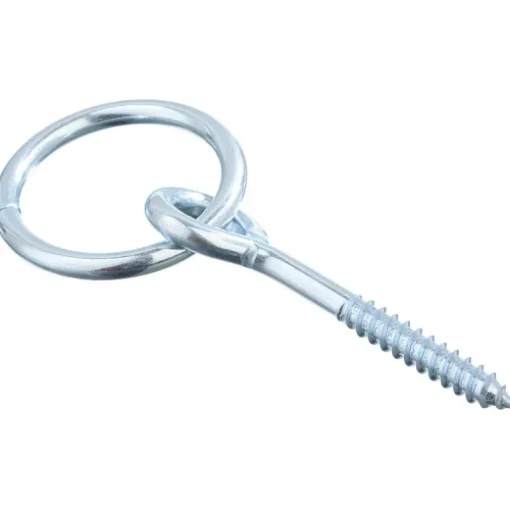 Hampton Large Zinc-Plated Silver Steel 3.625 in. L Hitching Ring W/Lag Screw 350 lb. 1 pk (Pack of 5)