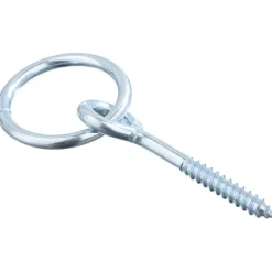 Hampton Large Zinc-Plated Silver Steel 3.625 in. L Hitching Ring W/Lag Screw 350 lb. 1 pk (Pack of 5)