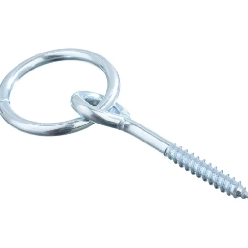 Hampton Large Zinc-Plated Silver Steel 3.625 in. L Hitching Ring W/Lag Screw 350 lb. 1 pk (Pack of 5)