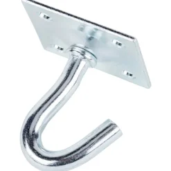 Hampton Small Zinc-Plated Silver Steel 1.75 in. L Clothesline Hook Plate Type 200 lb. 1 pk (Pack of 10)