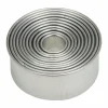 Harold Import Silver Stainless Steel Round Cookie Cutter Set