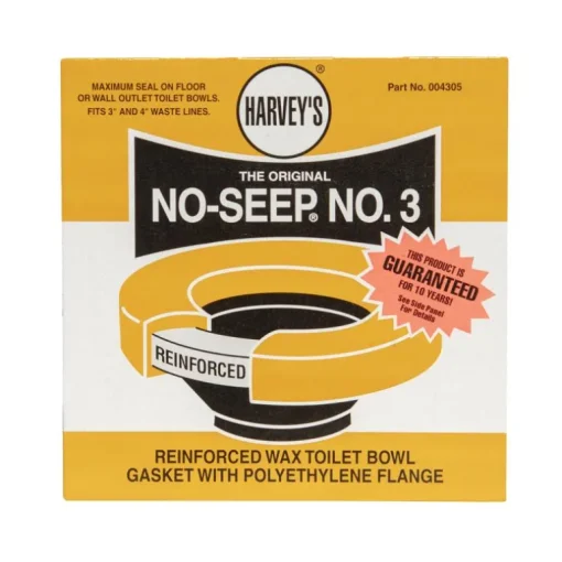 Harvey's No-Seep Wax Ring Polyethylene/Wax For Water Closets to Flanges