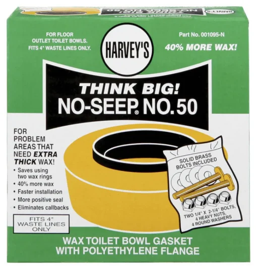 Harvey's Toilet Bowl Gasket with Wax & Flange Polyethylene