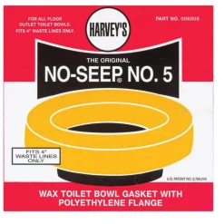 Harveys Toilet Bowl Gasket with Wax & Flange Polyethylene (Pack of 24)