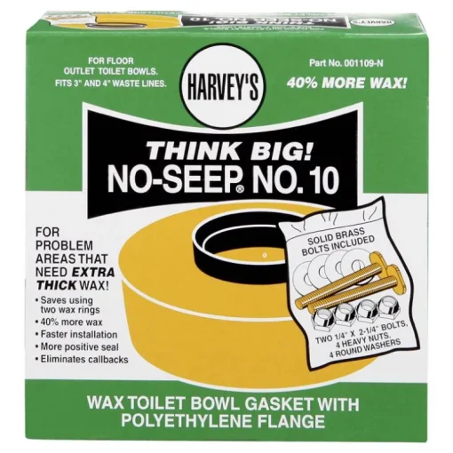 Harvey's Toilet Bowl Gasket with Wax & Flange Polyethylene