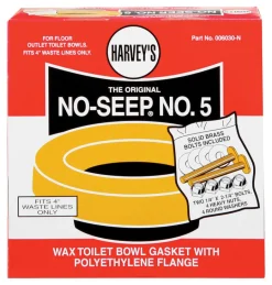 Harvey's Toilet Bowl Gasket with Wax & Flange Polyethylene