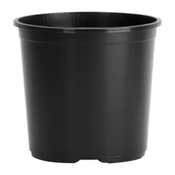 HC Companies 7 in. H X 6-1/2 in. W X 6.5 in. D Plastic Basic Flower Pot Black
