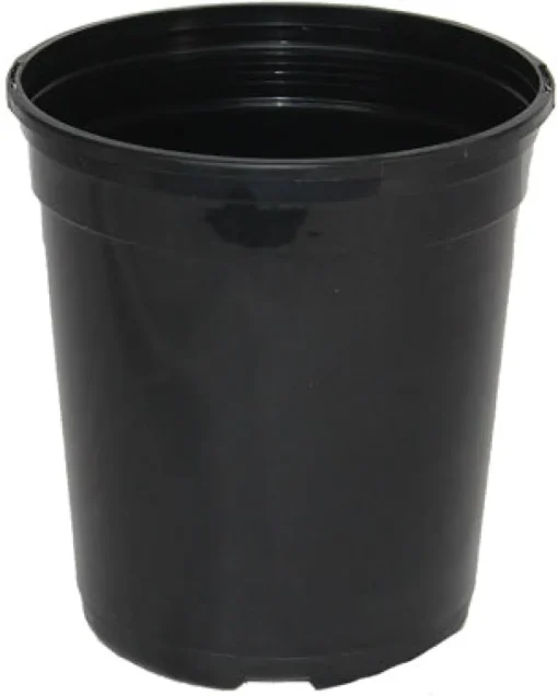 HC Companies 7 in. H X 6-1/2 in. W X 6.5 in. D Plastic Basic Flower Pot Black