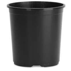 HC Companies 7 in. H X 6-1/2 in. W X 6.5 in. D Plastic Basic Flower Pot Black