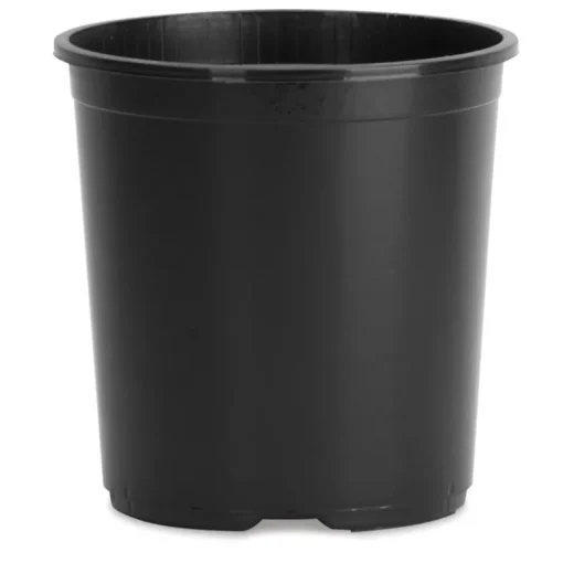 HC Companies 7 in. H X 6-1/2 in. W X 6.5 in. D Plastic Basic Flower Pot Black